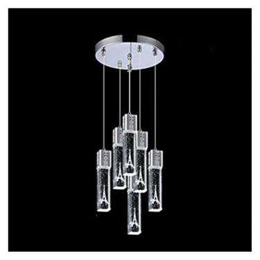 Imagem de Lustre moderno simples de cabeça única lustre de três cabeças led restaurante lustre de cristal personalidade criativa decoração bar mesa lâmpada (cor: branco, tamanho: 1 cabeça)