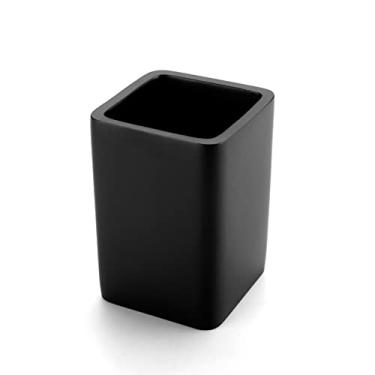 Imagem de Ximlike Matte Black Tumbler Cup for Bathroom, Toothbrush Holder for Vanity Countertop Makeup Brushes Holder Pen Container Organizer Resin