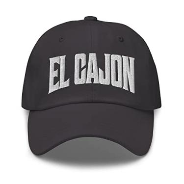 Imagem de Merch Town Boné bordado El Cajon California CA, Cinza escuro, tamanho �nico