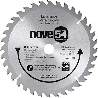 Imagem de Nove54, Lâmina De Serra Circular Com Dentes De Metal Duro/Vídea, 185 Mm X 20 Mm, 36 Dentes.