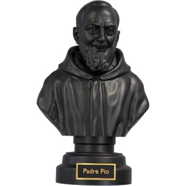 Imagem de Estátua Busto Padre Pio (Cor Aurum Noctis)