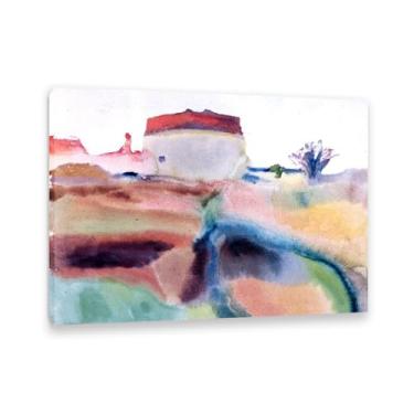 Imagem de Paul Klee Arte de parede Gärtenerei bei München Pôster surrealismo Impressão de arte em tela por Paul Klee Pintura arte de imagem quarto sala de estar escritório decoração de parede 100 x 70 cm