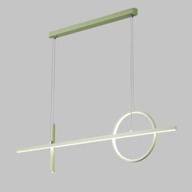 Imagem de Luminária pendente linear moderna LED, lustre de teto, luminária para sala de jantar com holofote, lustres nórdicos suspensos para restaurante, quarto, cozinha, ilha