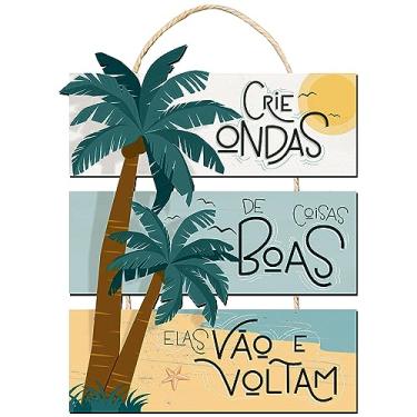 Imagem de Placa Decorativa Em Mdf - Crie Ondas - 40,5X29 Cm