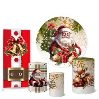 Imagem de Trio Capas Cilindro + Painel Sublimado + Painel Lateral Natal (K2HAL0089)