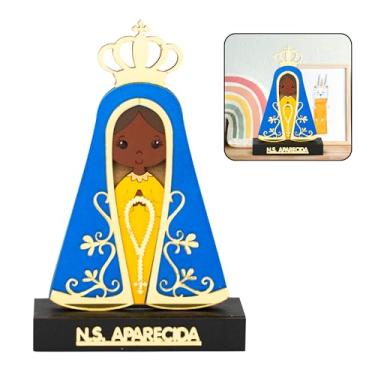 Imagem de Imagem Infantil Nossa Senhora Aparecida MDF 17cm Base Decorativa Presente Religioso (NS Aparecida)