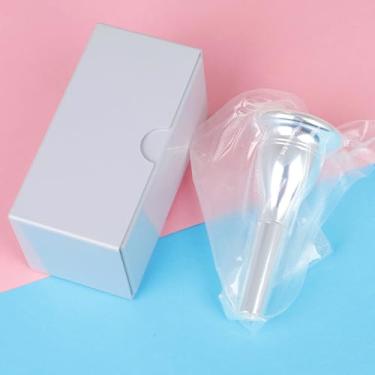 Imagem de Mingzhe Bocalista de Tuba de Latão Durável Prata Sólida Revestida para Acessórios de Instrumentos Musicais (Prata)