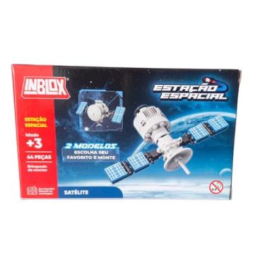 Imagem de Estação Espacial de Blocos de Montar, 2 Modelos em 1, 54 Peças, Brinquedo Educativo para Crianças +3 Anos (Satélite)