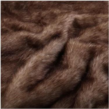 Imagem de Lençol de cama DIY de tecido de pele sintética castanho, 170 cm, 66 polegadas de largura, cabelo curto macio de 2 cm for cosplay, fantasias de palco, artesanato em costura, decoração, brinquedos (170