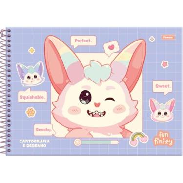Imagem de Kit de Cadernos de Desenho, Foroni, Universitário, Capa Dura, Funfinily, 80 Folhas, Pacote com 5