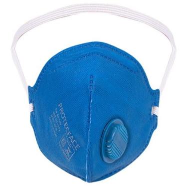Imagem de Mascara/Respirador Dobrável PFF-2 com Valvula Azul Protec