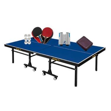 Imagem de MESA PING PONG MDF 25mm 1008 KLOPF + 2 Kits c/ Estojo + Rede 5096 + Ca