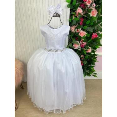 Imagem de Vestido Longo Larissa Branco para Meninas - Marie, Branco, 4