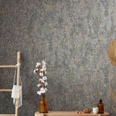 Imagem de Papel de Parede Ivy Cimento Queimado Grafite 6801-20