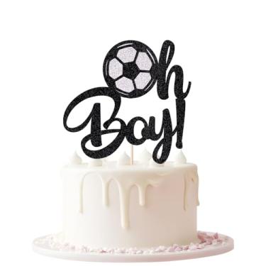 Imagem de Keoysek Soccer Oh boy Cake Topper Baby Shower Cake Topper for It'a A Boy Baby Boy Cake Party Decoration Supplies