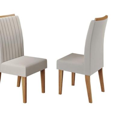 Imagem de Conjunto Canto Baú com Mesa de Jantar Retangular 120x80cm SEM Vidro e 2 Cadeiras MelOff WhiteMarfim