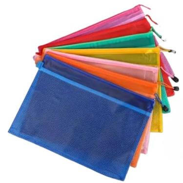 Imagem de 3 Envelopes Pvc Com Ziper A Prova Dagua Cores Sortidas A4 A5 A6 B4 B5 Pasta A4 Armazenamento Documentos Viagens Curtas Casa Escritorio(Sortida,A5 – 24 x 16 cm)