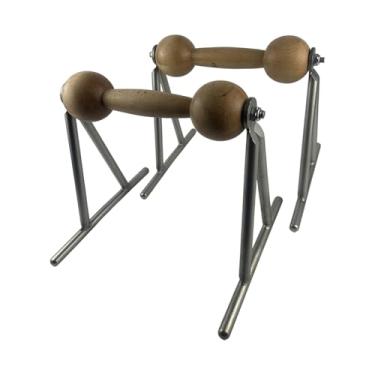 Imagem de harayaa Barra de flexão, barra paralela para L Sit, equipamento de treinamento de força para serviços pesados, suportes de treino para treino de chão,