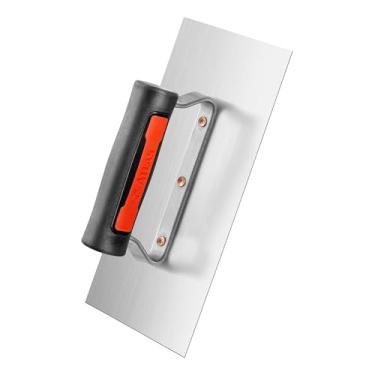 Imagem de Atlas - Desempenadeira Lisa em Aço com Cabo Plástico e Haste de Fixação Fechada, Tamanho 12x25cm