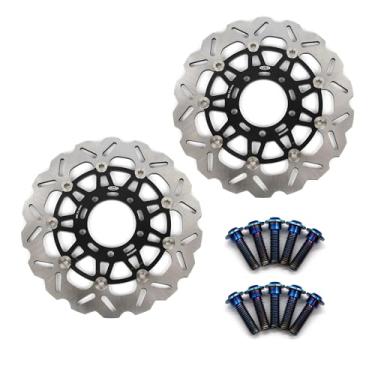 Imagem de Discos de freio dianteiro Arashi Rotores com parafusos de montagem para Kawasaki Ninja 1000 ZX1000 2011-2013 ABS 12-19, Ninja 1000SX 20-21, Versy.s 1000 12-14, Z1000 07-13, Z1000SX 111 -19, ZXG. 10R