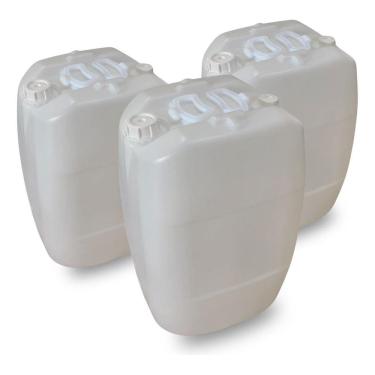 Imagem de Vasilhame Plástico 50L Resistente - 3 Pçs