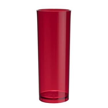 Imagem de Kit 12pçs Copo Long Drink 330ml Acrilico (VERMELHO TRANSPARENTE)