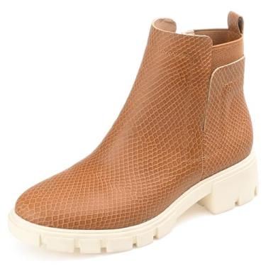 Imagem de Journee Collection Womens Jeeva Tru Comfort Foam Inside Zip Block Heel Booties Cognac 6 Medium WOMENS US