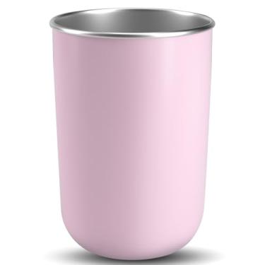 Imagem de petnais Copo de enxaguante bucal de aço inoxidável 340 g copo de escova de dentes de grau alimentício 304 copo de metal para banheiro café e suco copo isolado sem BPA para atividades domésticas e ao