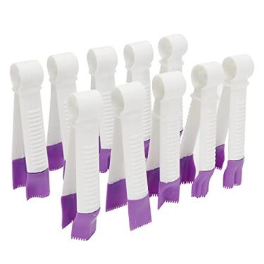 Imagem de Eujgoov Clipes de Renda de Bolo de 10pcs Com Dente Serrilhado para Decoração de Bolo Fondant, Grampo de Carimbo de Biscoito de Plástico, Clipe Criativo de Bolo de Bolo, Fácil de Limpar para Cozinha