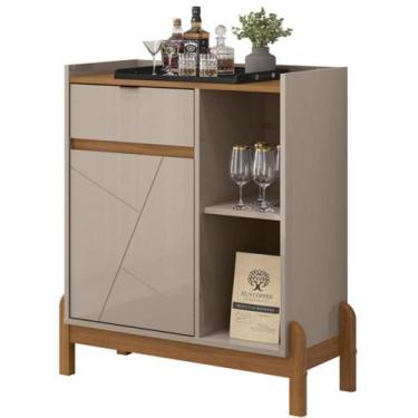 Imagem de Aparador Bar 50526 Pes Madeira Maciça 81cm Off White Cedro Dcasa Off W