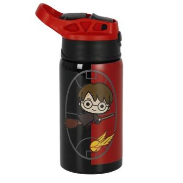 Imagem de Garrafa Térmica Escolar Canudo HARRY POTTER GF56187 Original - Luxcel