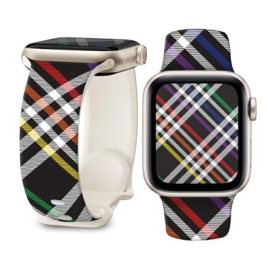 Imagem de Pulseira de silicone macio de 38 mm, 40 mm, 41 mm, 42 mm, 44 mm e 45 mm com fecho clássico para Apple Watch Series SE11 10 9 8 7 6 5 4 3 2 1 (grade 6)