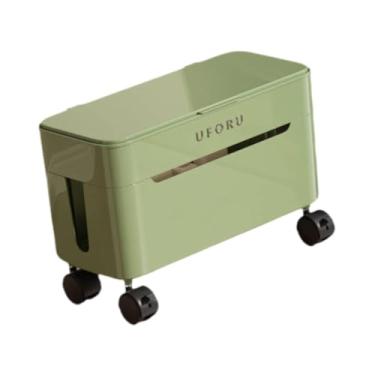 Imagem de Fenteer Caixa Organizadora de Cabos com Orifícios para Guardar Carregadores, à Prova de Poeira, para Mesa E Sala de Estar, Verde, Tamanho real