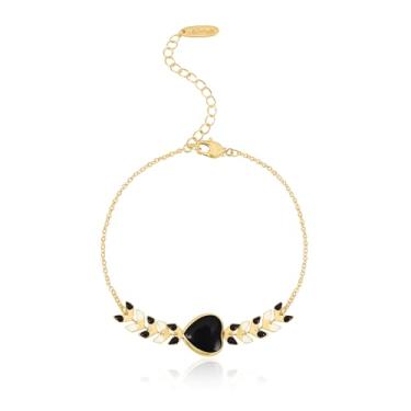 Imagem de Montana West Wrangler Pulseira feminina banhada a ouro 14 K Country Natural Stone Cowgirl Boho Jewelry 18 cm com extensor de 5 cm, 6.5 " - 7.5 ", Cobre, Sem Pedra Preciosa