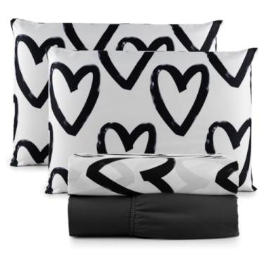 Imagem de Jogo de Lençol Casal Padrão 04 Peças 200 Fios Cama Box Estampado Toque Aveludado Macio(Passion)