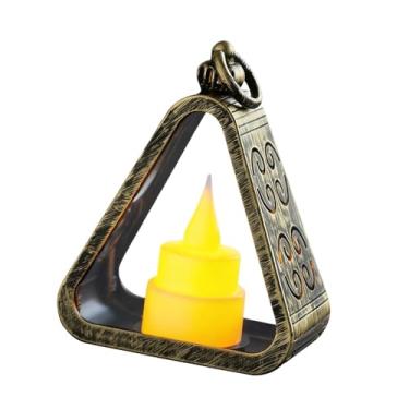 Imagem de ShengQuanHao Luminária de Cabeceira Triangular Criativa com Iluminação LED para Criar Um Ambiente Aconchegante, Ideal para Dormitórios Estudantis, Decoração de Mes, bronze