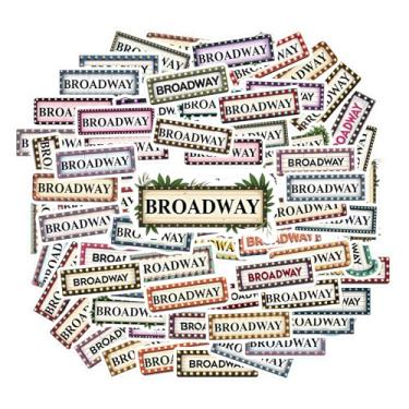 Imagem de 50 peças Broadway Theater Showbiz Performance Musical PVC Adesivos Adesivos Elegantes de Desempenho para DIY Telefone Guitarra Laptop Notebook Mala Copo Guitarra DIY Skate Laptop Bagagem Decoração