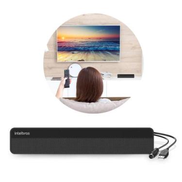 Imagem de Antena Interna Tv Digital Amplificada AI 3101 Intelbras Preta USB Sina