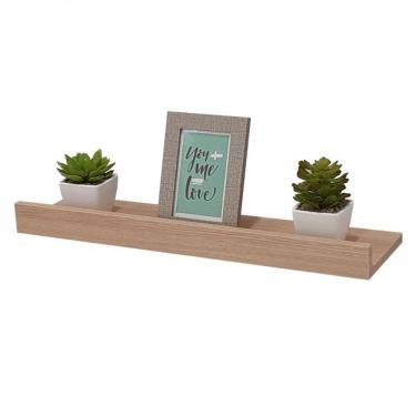 Imagem de Prateleira Porta Quadros 70X15cm Carvalho Suporte Invisível