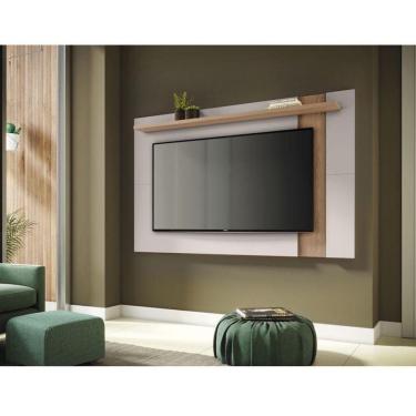 Imagem de Painel Para Tv Suspenso Extensivo Ambiente Leme Off White Matte Freijó - Colibri