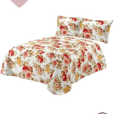 Imagem de Kit Cobre Leito Colcha King Boutik Dupla Face - Estampa 50 - 100% Poliéster