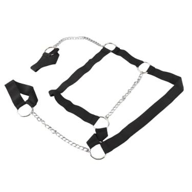 Imagem de RiToEasysports Arnês de Peito Masculino, Corrente de Metal Pu Durável, Suspensório de Peito Superior, Estilo Simples, Arnês de Corpo para Festa de Fantasia de Cosplay
