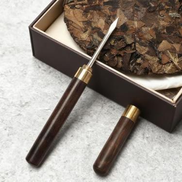 Imagem de Picador de gelo de aço inoxidável com capa de segurança, ferramenta para quebrar gelo com cabo de madeira para cozinha, bar, quebrar blocos de gelo e manusear alimentos congelados