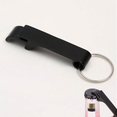 Imagem de 1 chaveiro abridor de garrafa de cerveja de liga de alumínio – Mini abridor portátil de lata/bebida, presente ideal para o pai, lembrancinha de festa de casamento para atividades ao ar livre e