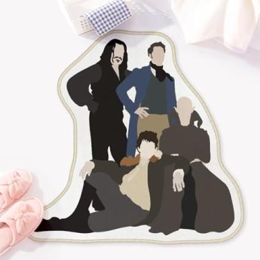 Imagem de Allenjoy 79,5 cm x 77,2 cm Tapetes de casa de banho masculinos em casacos tapete tapete antiderrapante lavável