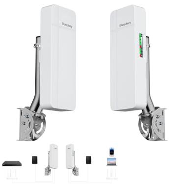 Imagem de Ponte sem fio ponto a ponto externa para roteador Starlink Gen 3, kit de rede de 5,8 GHz de longo alcance de 2 milhas para estender Starlink WiFi para anexos, antena de alto ganho de 1000 Mbps e 18dBi
