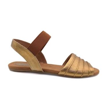 Imagem de Sandália Feminina Rasteirinha de Couro Infinitus 28302