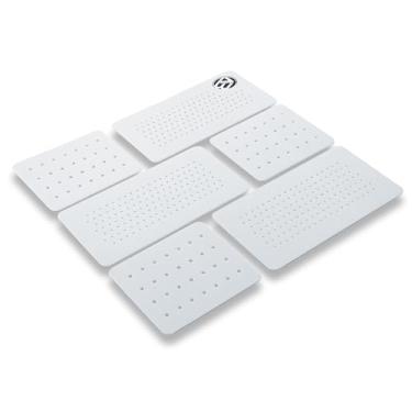 Imagem de Almofada de tração 3 peças/6 peças super forte adesivo 3M aderência máxima para todas as pranchas de surfe: Shortboard, Fish, Longboard, SUP, Skimboard - Stomp ou Deck Pad (Branco)