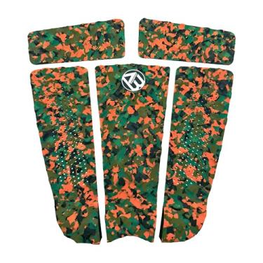 Imagem de Lonnngg 5 peças de almofadas de tração de prancha de surf de EVA para skimboards, pranchas de surf, prancha de funboard, prancha de peixe (verde camuflado)