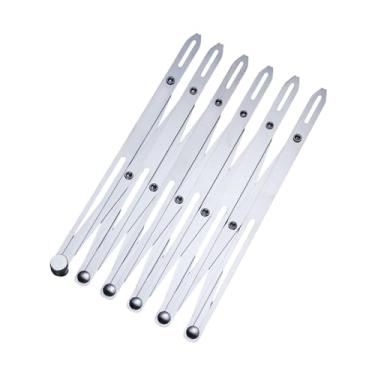 Imagem de oshhni Régua de costura expansível, ferramenta de medição e marcação para artesanato, guia de costura, espaçador de casas de botão para acessórios de cortina, Cabeça Longa de 6